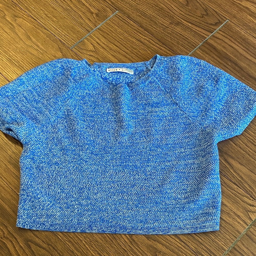 Medium Alice & Olivia Blue Wool Cropped Tank